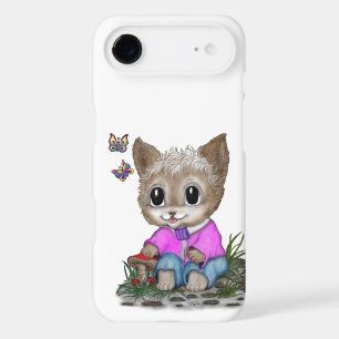 Cute Kitty Cat and Butterfly
