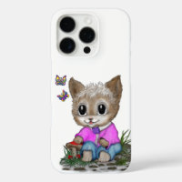 Cute Kitty Cat and Butterfly