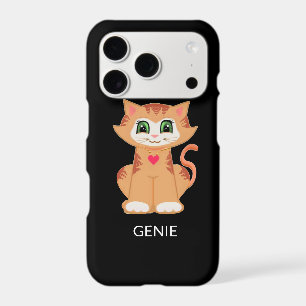 Cute Kitty Cat and Star on Black