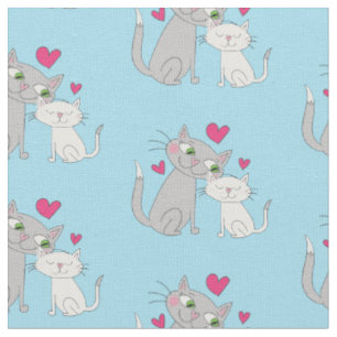 Cute Kitty Cat Baby Nursery Decor Fabric