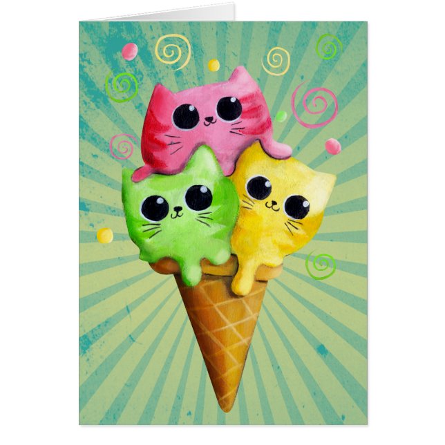 Cute Kitty Cat Ice Cream (Front)