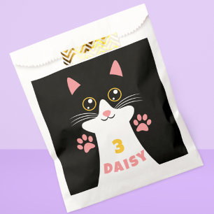 Cute Kitty Cat Kid's Birthday Party Favour Bag