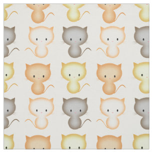 Cute Kitty Cat Pattern Fabric