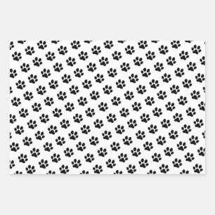 Cute Kitty Cat Paws Pattern, Cat Lovers Wrapping Paper Sheet