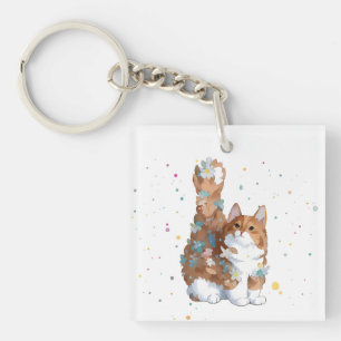Cute Kitty Cat Pet Animal Key Ring