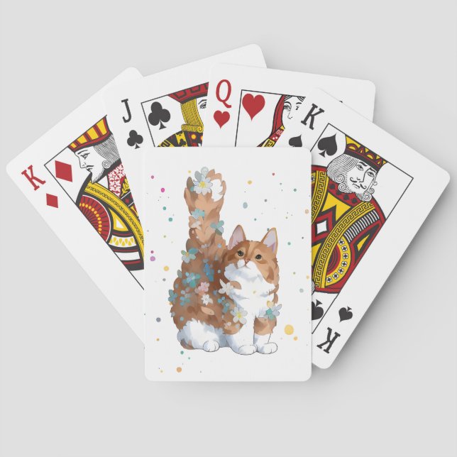 Cute Kitty Cat Pet Animal  Playing Cards (Back)