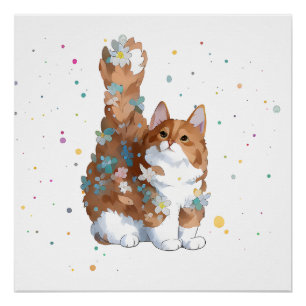 Cute Kitty Cat Pet Animal  Poster