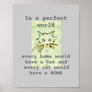 cute kitty  cat poster with text  quote