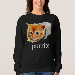 Cute Kitty Cat Purrito Burrito Pun Essential Sweatshirt