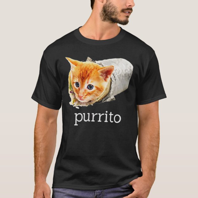 Cute Kitty Cat Purrito Burrito Pun Essential T-Shirt (Front)