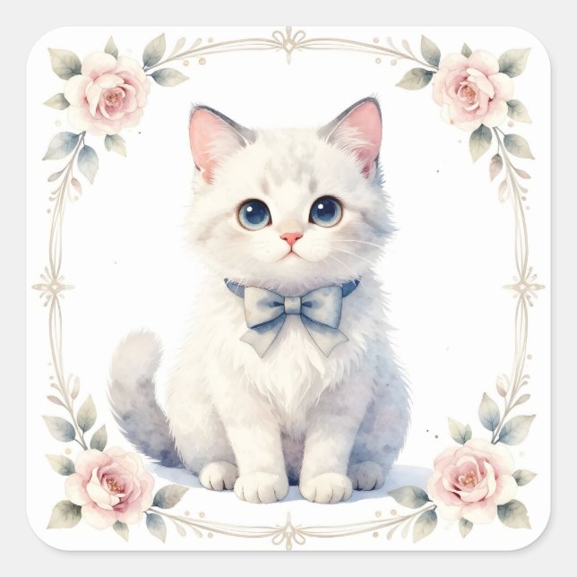 cute kitty cat stickers (Front)