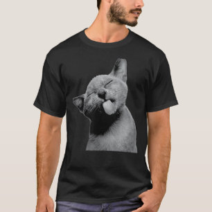 Cute Kitty Cat Sticking Out His Tongue At You Anim T-Shirt