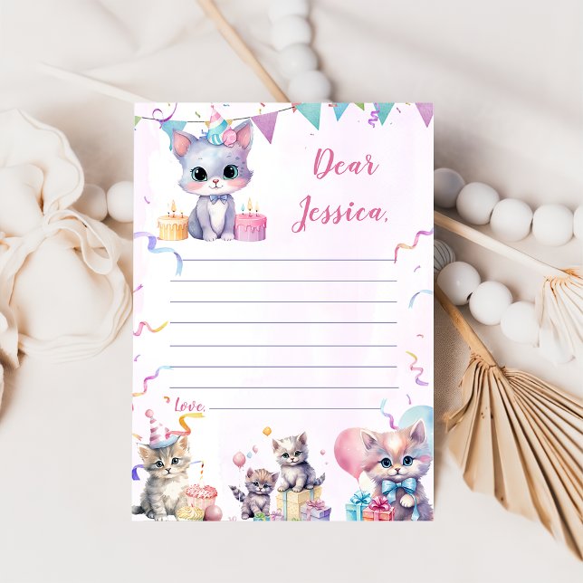 Cute Kitty Cat Time Capsule Note Message Card (Creator Uploaded)