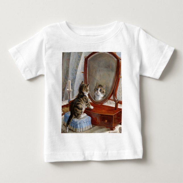 Cute Kitty Cat Vintage Art Toddler Tee (Front)