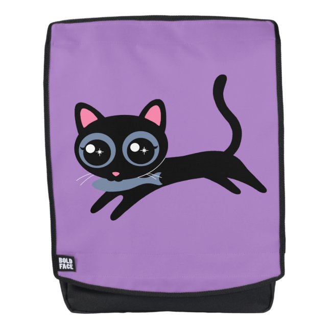 Cute Kitty Cat with Fish gift for Girls Backpack (Front)