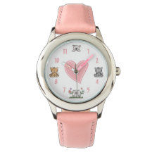 Cute Kitty Cats and Pink Heart