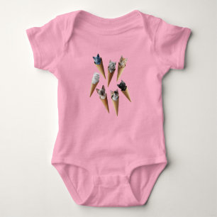 Cute Kitty Cones Baby Bodysuit