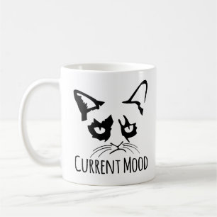 Cute Kitty Crazy Cat Lady Current Mood Stress Coffee Mug
