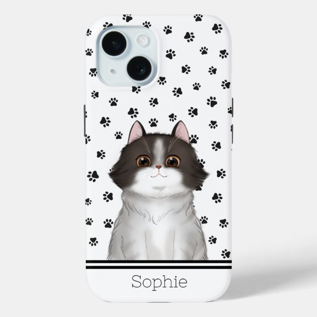 Cute Kitty Custom Case-Mate iPhone Case (Back)