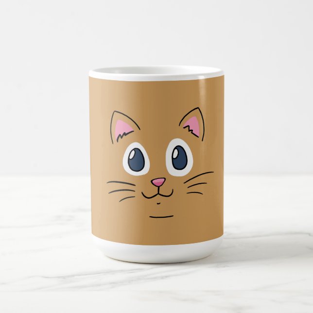 Cute Kitty Face Coffee Mug (Center)