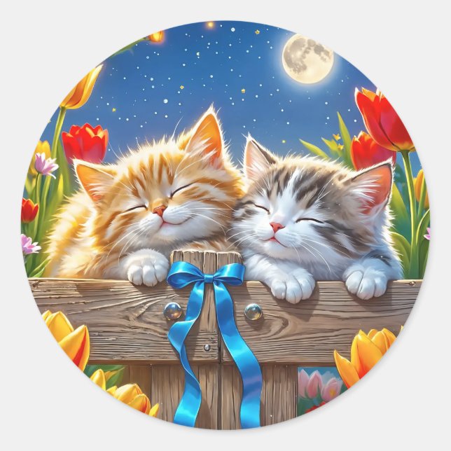 Cute kitty friends stickers  (Front)