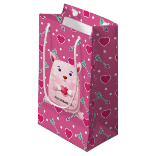 Cute Kitty Heart Small Gift Bag