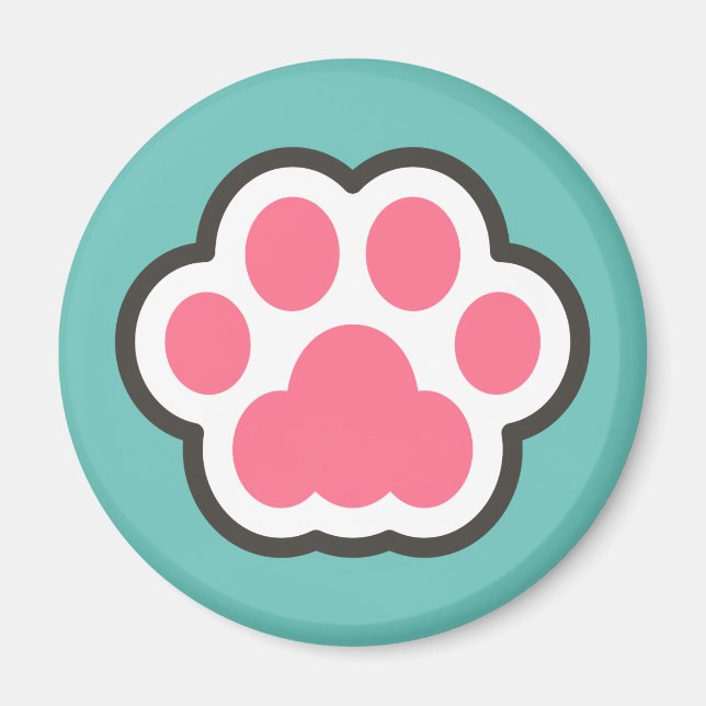 Cute Kitty Illustration Magnet (Front)