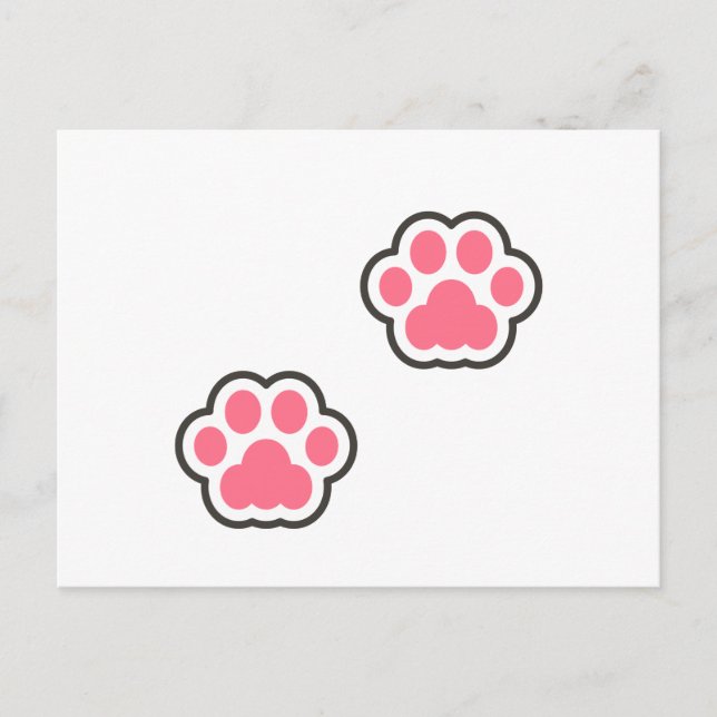Cute Kitty Illustration Postcard (Front)