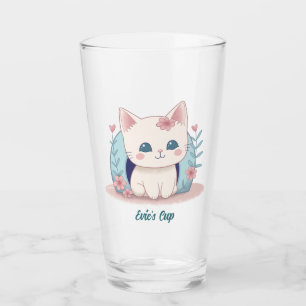 Cute Kitty Kawaii Chibi  Glass