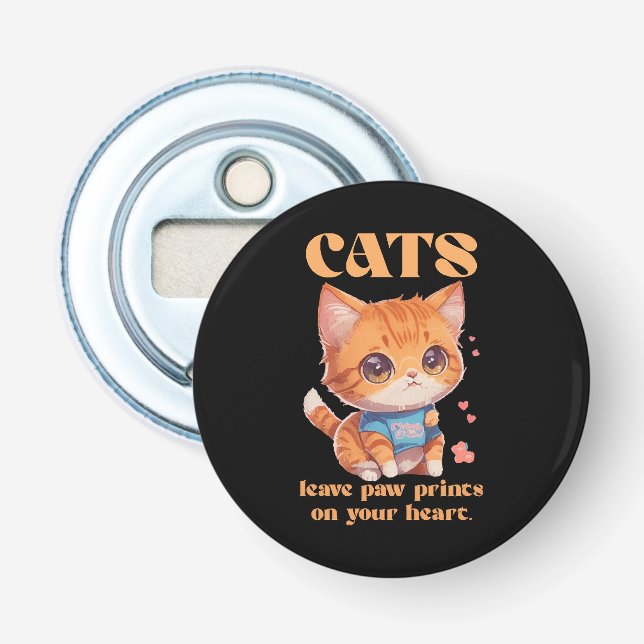cute kitty love bottle opener (Front)