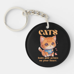 cute kitty love key ring