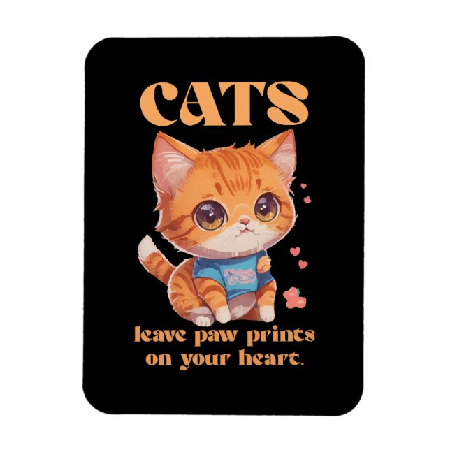 cute kitty love magnet (Vertical)