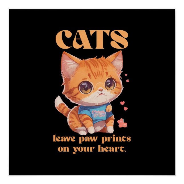 cute kitty love poster (Front)