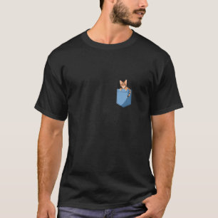 Cute Kitty Lover Bengal Cat in Pocket Women Funny T-Shirt