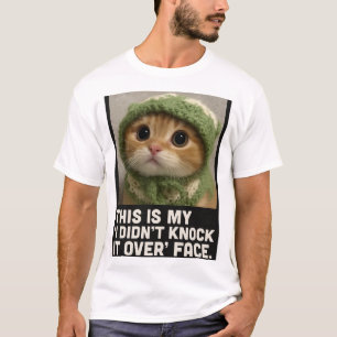 Cute Kitty Meme – “I Didn’t Knock It Over” T-Shirt