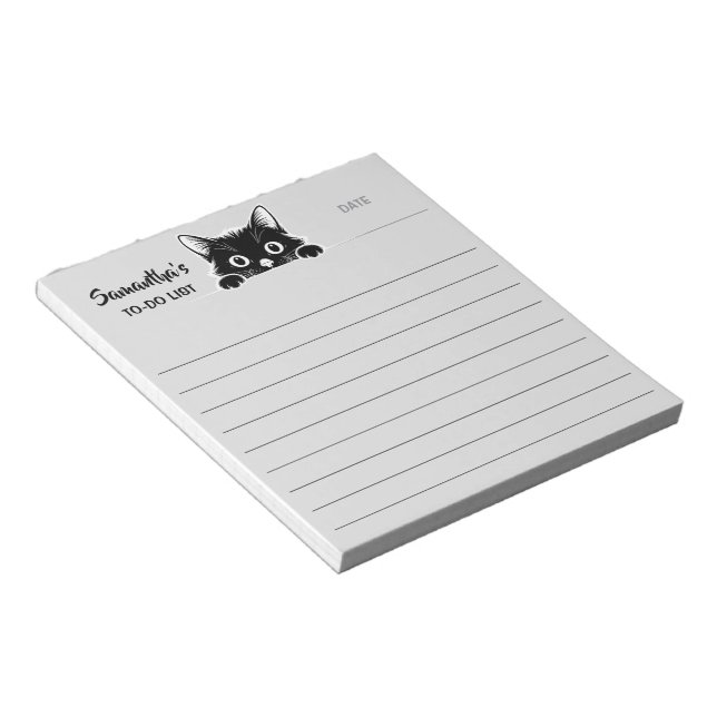 Cute Kitty Minimalistic Design - CAT 1 Notepad (Angled)