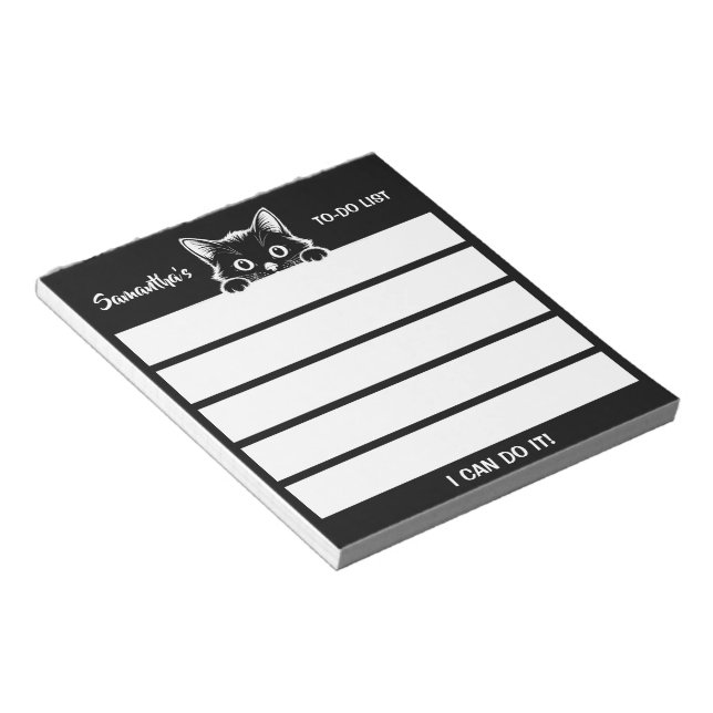Cute Kitty Minimalistic Design - CAT 1a Notepad (Angled)