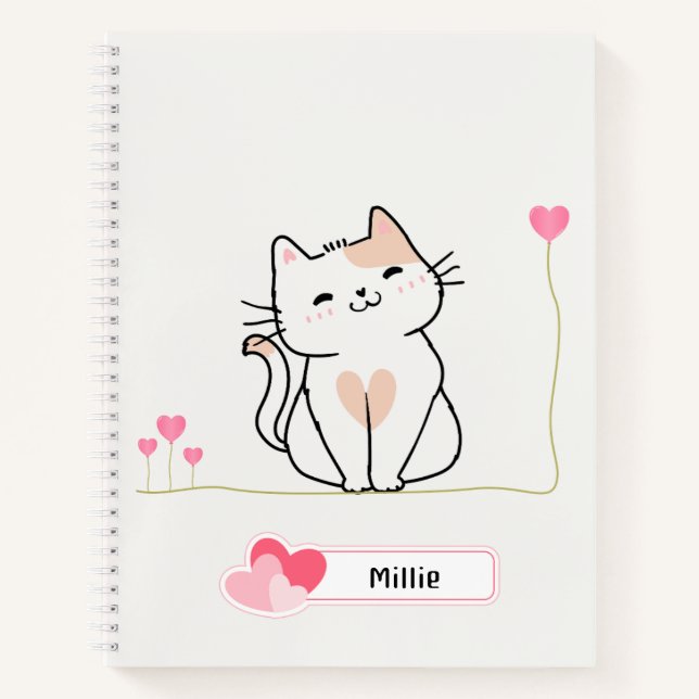 Cute Kitty Notebook (Front)