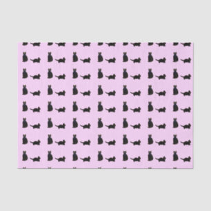 Cute Kitty Pattern Black Cats Custom Colour Tissue Paper