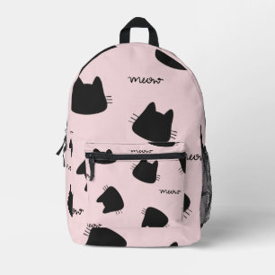 cute kitty pattern printed backpack