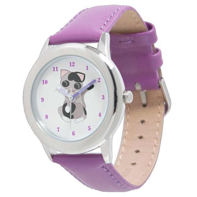 Cute Kitty - Purple Watch (Angled)