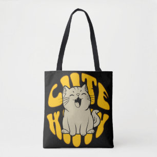 Cute Kitty Shoulder Tote Bag