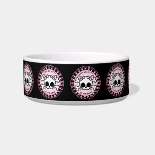 Cute Kitty Skull Bowl