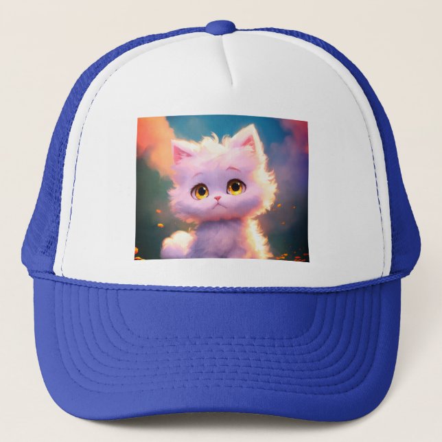 Cute Kitty Trucker Hat (Front)