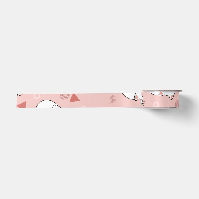 Cute kitty Valentine's Day  Satin Ribbon (Front)