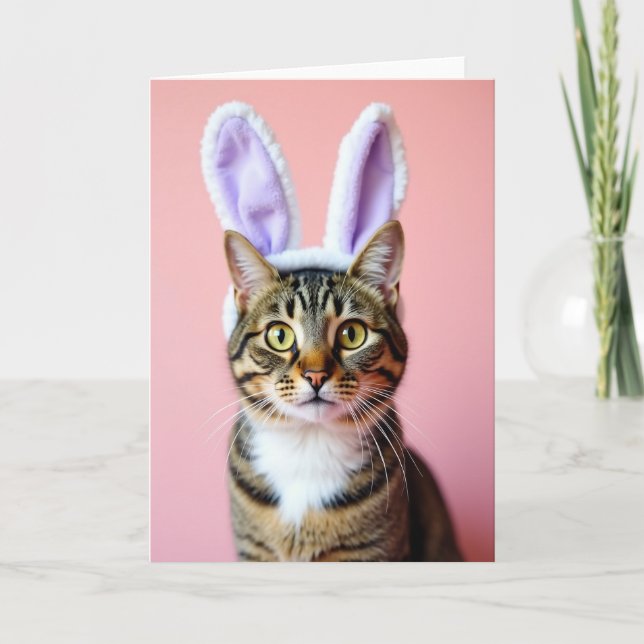 Cute Kitty With Ears Card (Front)
