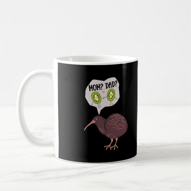 Cute Kiwi Bird Family Humour New Zealand Coffee Mug (Left)