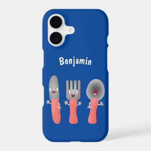 Cute knife fork and spoon cutlery cartoon