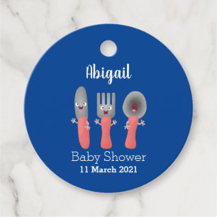 Cute knife fork and spoon cutlery cartoon favour tags