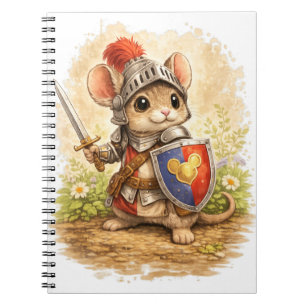 Cute Knight Mouse Spiral Notebook